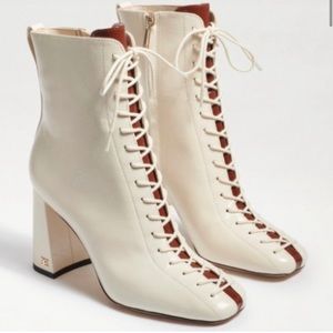 Sam Edelman boots lace up Ivory boots